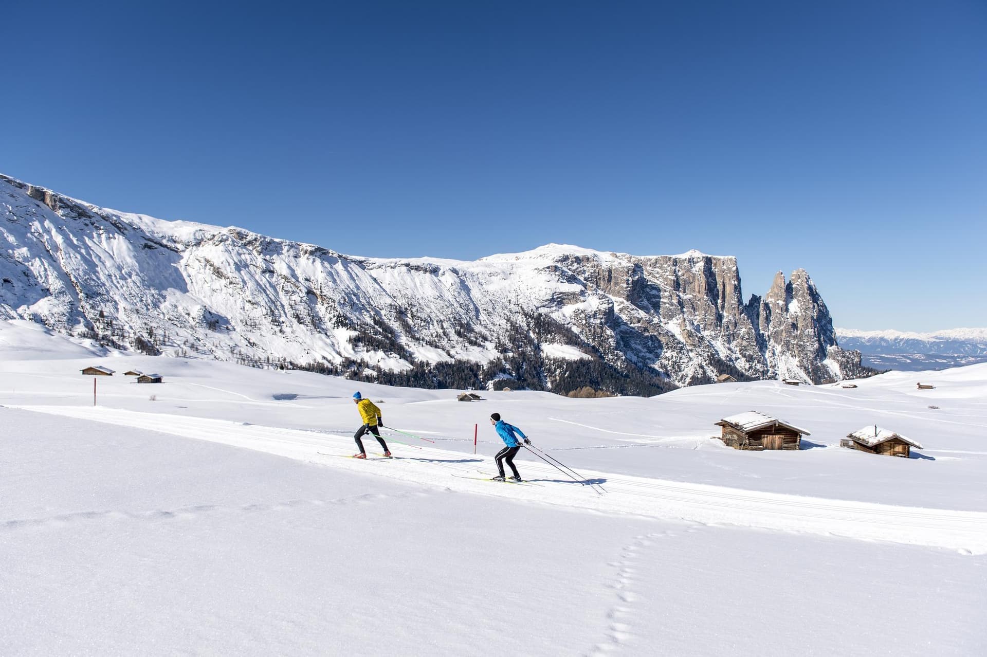 Genussvolle Pistenkilometeanglaufloipen am Rosengarten
